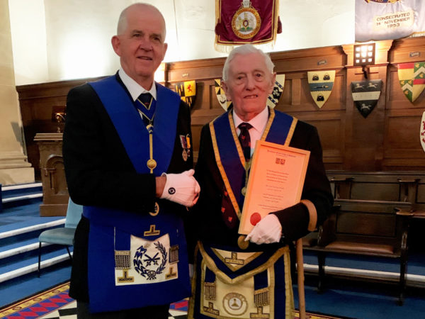 Gerald Bryant - 60 Years in Freemasonry - St Lukes Lodge